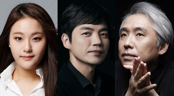 바이올리니스트 임지영·첼리스트 김두민·피아니스트 김대진(왼쪽부터)은 오는 1월 11일 예술의전당 콘서트홀에서 열리는 대원문화재단 제6회 신년음악회에서 베토벤 삼중협주곡을 협연한다. ⓒ대원문화재단 제공