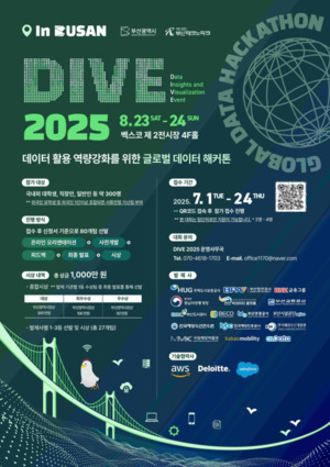 부산테크노파크, 글로벌 데이터 해커톤 ‘DIVE 2025’ 개최