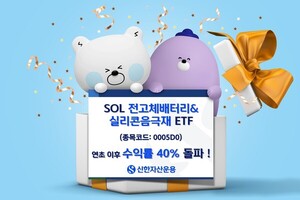 신한운용, ‘SOL 전고체배터리&실리콘음극재‘ 수익률 40% 돌파