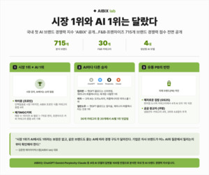 AI 브랜드 경쟁력 지수 'AIBIX' 공개…시장 점유율과 순위 달랐다